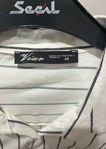 Çizgili Gömlek, Uzun Kollu, Salaş - Görsel 2