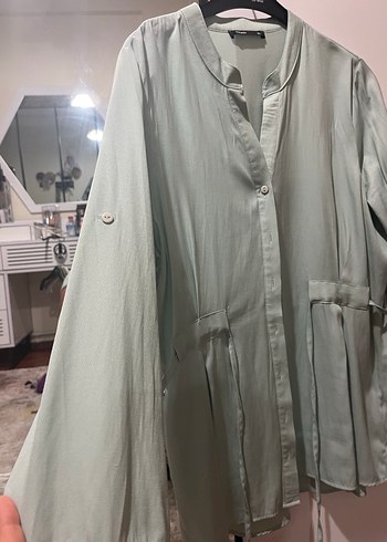 Su yeşili kadın gömlek xl beden - Görsel 2