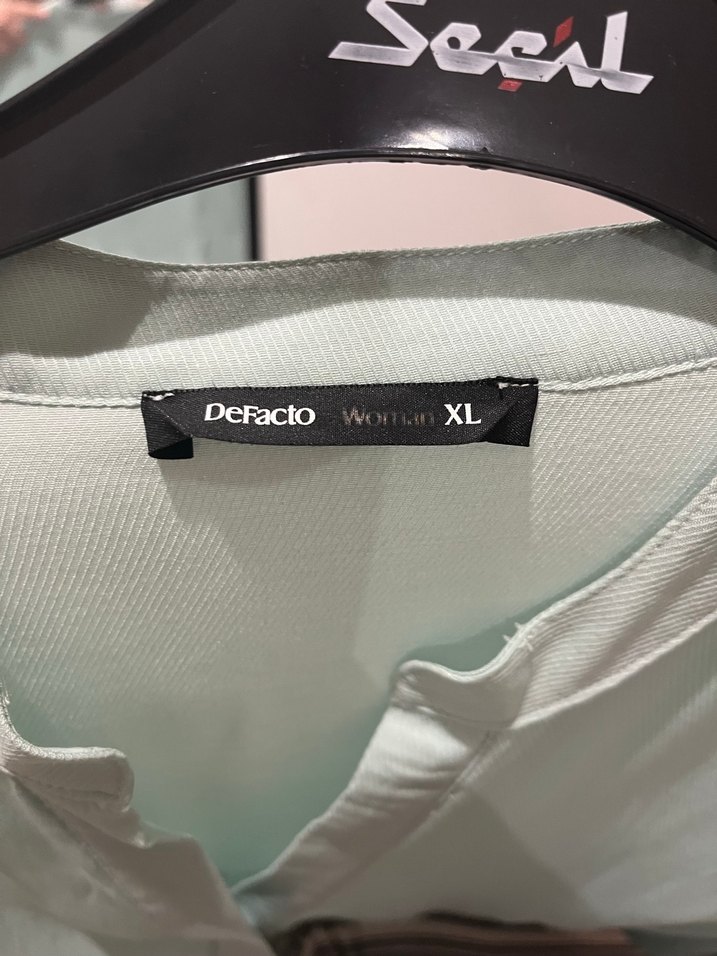 Su yeşili kadın gömlek xl beden - Görsel 3