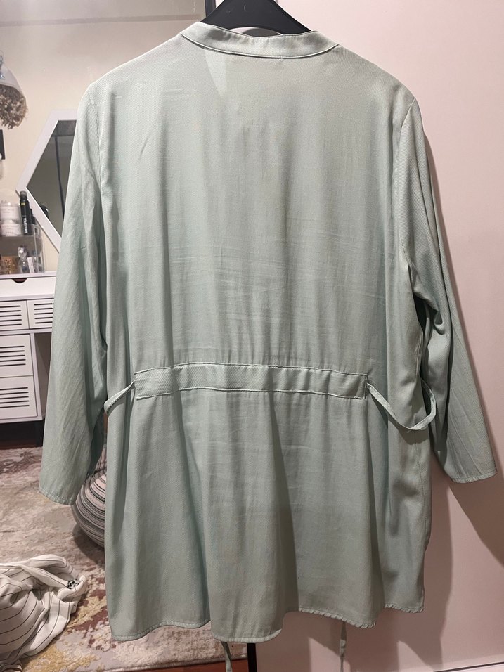 Su yeşili kadın gömlek xl beden - Görsel 4