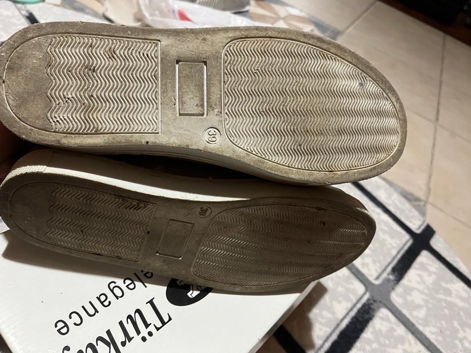 Gri Kadın Spor Ayakkabı Metalik Burunlu - Görsel 4