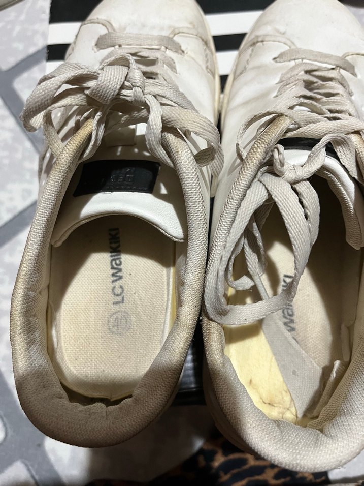 Beyaz Kadın Sneakers Stiletto Topuklu - Görsel 3