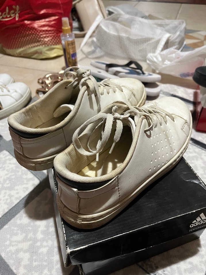 Beyaz Kadın Sneakers Stiletto Topuklu - Görsel 4