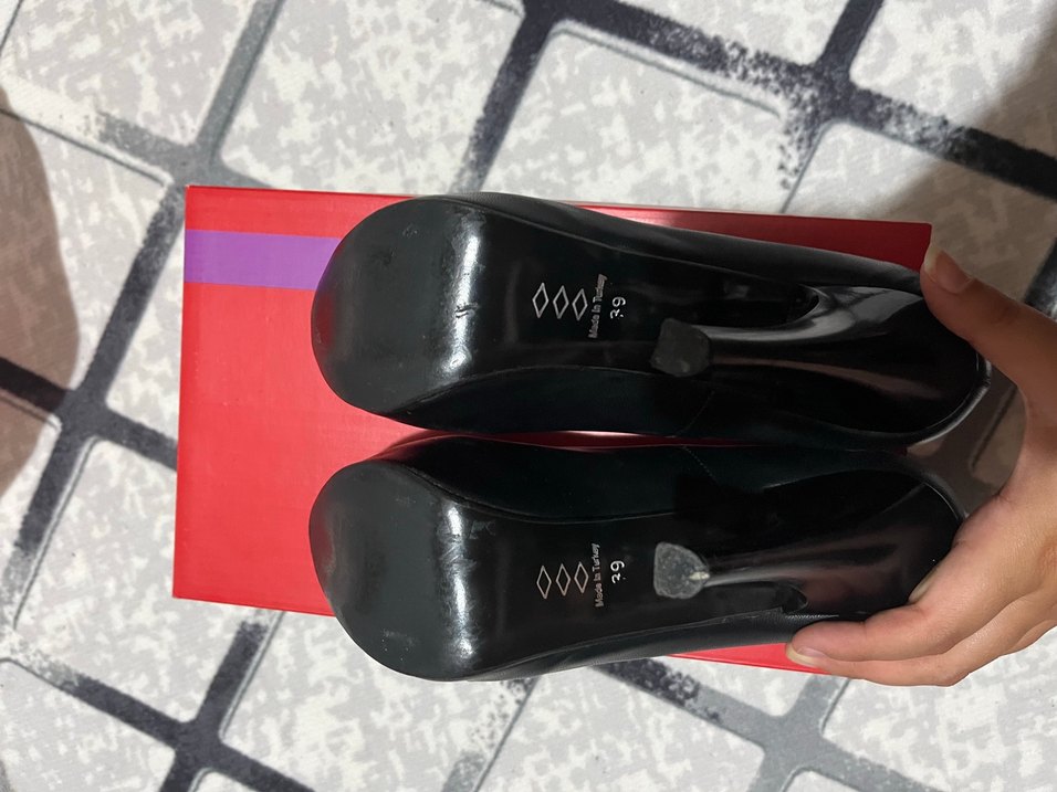 Siyah Rugan  platform Topuklu Kadın Ayakkabı - Görsel 3