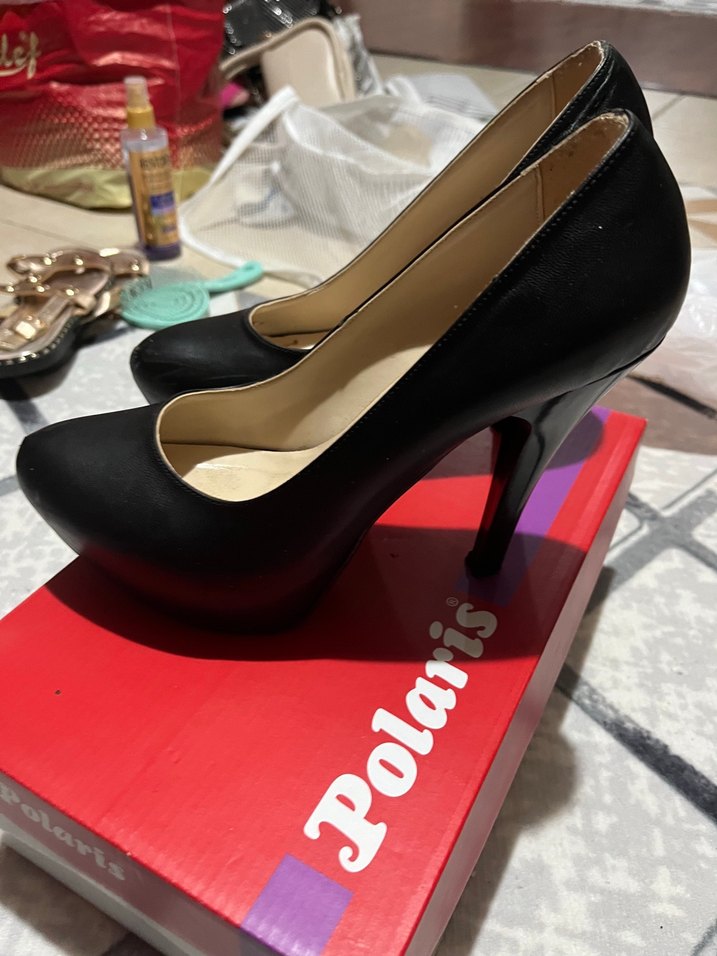 Siyah Rugan  platform Topuklu Kadın Ayakkabı - Görsel 2