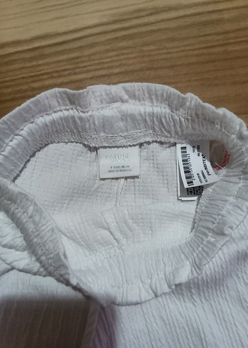 Zara Nakışlı Bohem Mini Keten Pantolon