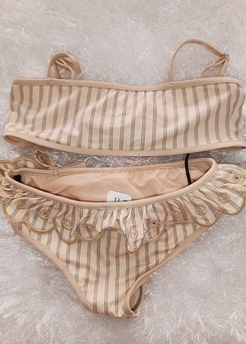 Bej Bohem Midi Bikini Takımı