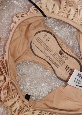 Zara Bej Bohem Midi Bikini Takımı