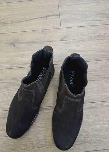 Kahverengi Erkek Süet Bot Velcro - Görsel 2