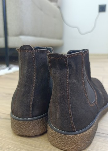 Kahverengi Erkek Süet Bot Velcro - Görsel 4
