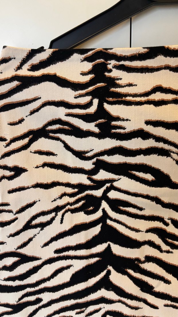 Kahverengi Gri Desenli Mini Etek - Görsel 2