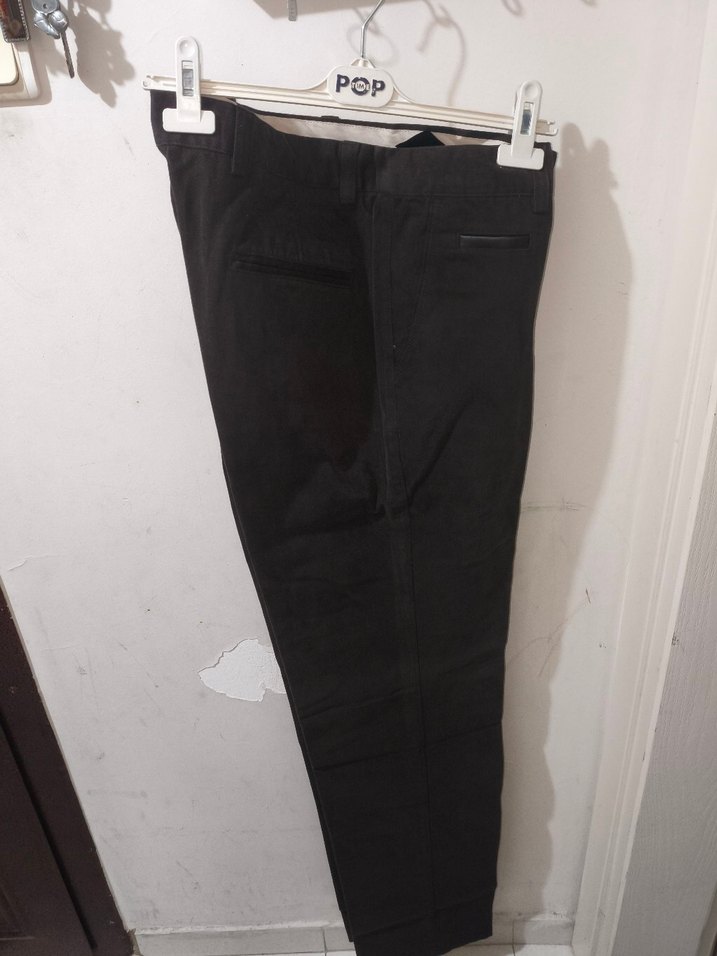 Erkek Siyah Kemerli Ofis Pantolonu - Görsel 2