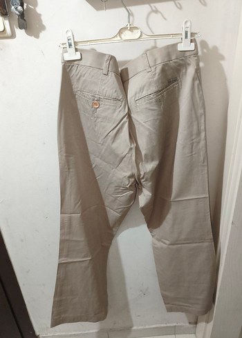 Bej Kemerli Erkek Keten Kısa Pantolon - Görsel 3