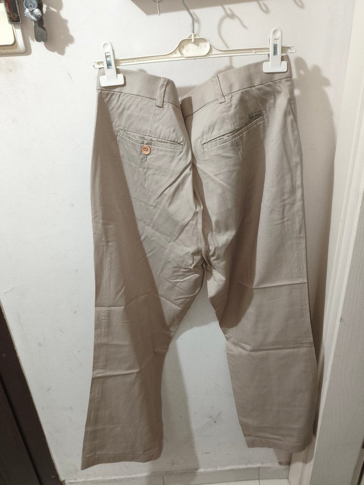 Bej Kemerli Erkek Keten Kısa Pantolon - Görsel 3