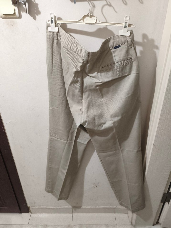 Bej Kemerli Erkek Keten Pantolon - Görsel 2