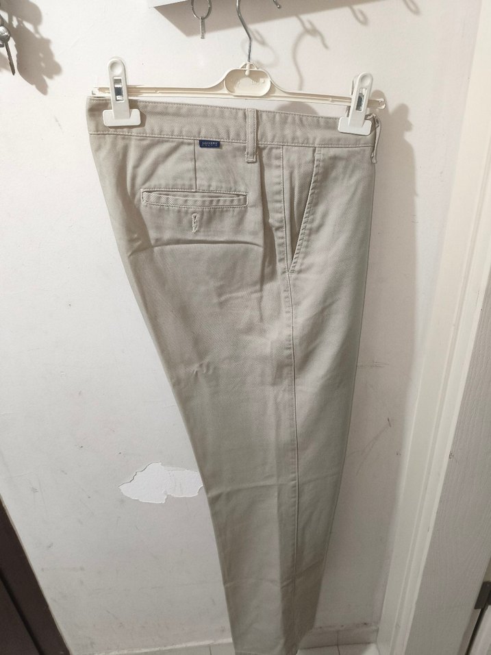 Bej Kemerli Erkek Keten Pantolon - Görsel 3