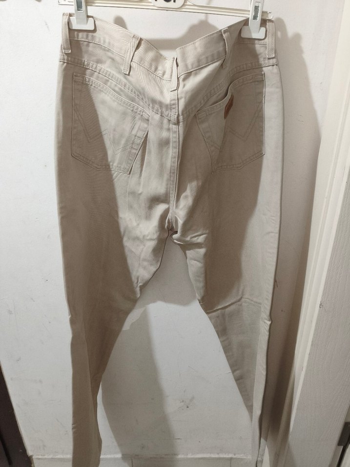 Bej Rahat Kesim Keten Pantolon - Görsel 2