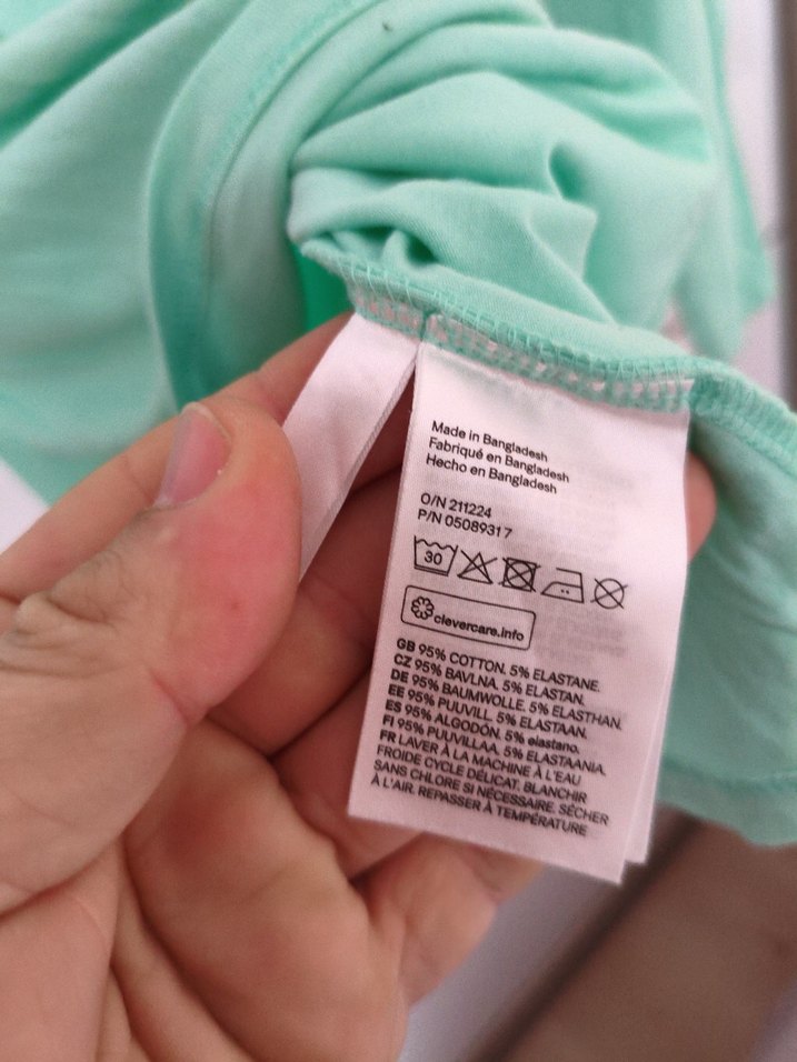 Kız Çocuk Uzun Kollu Yeşil Tişört - Görsel 4