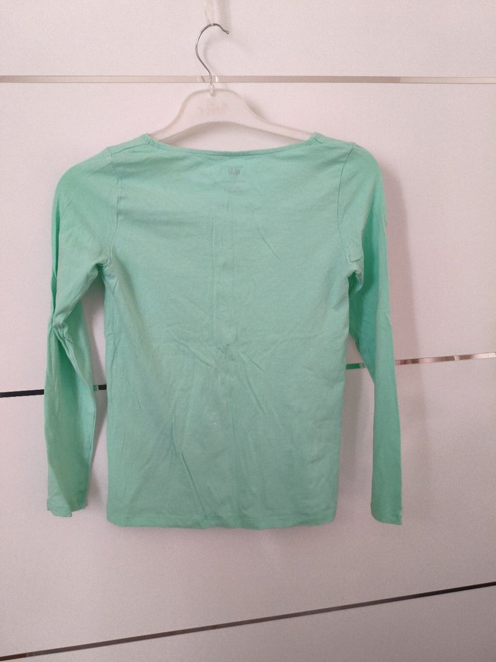 Kız Çocuk Uzun Kollu Yeşil Tişört - Görsel 2