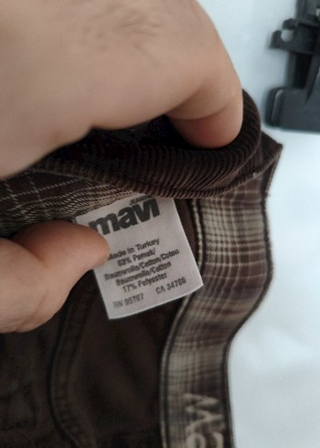 Düğmeli Kahverengi Erkek Süet Pantolon - Görsel 4