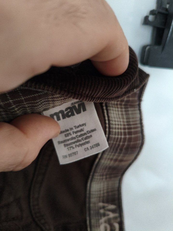 Düğmeli Kahverengi Erkek Süet Pantolon - Görsel 4