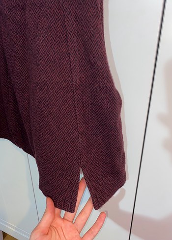Trendyol & Milla Bordo Kısa Triko Mini Etek