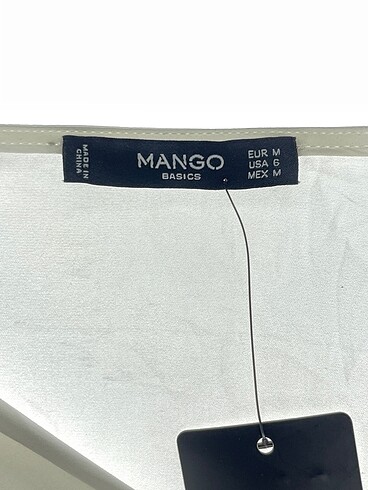 m Beden beyaz Renk Mango Bluz %70 İndirimli.