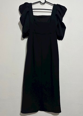 Uzun Siyah Kadın Elbise - Görsel 2