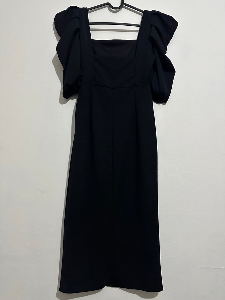 Uzun Siyah  Kadın Elbise - Görsel 2