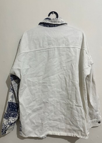 Düğmeli Desenli Uzun Kollu Gömlek - Görsel 2