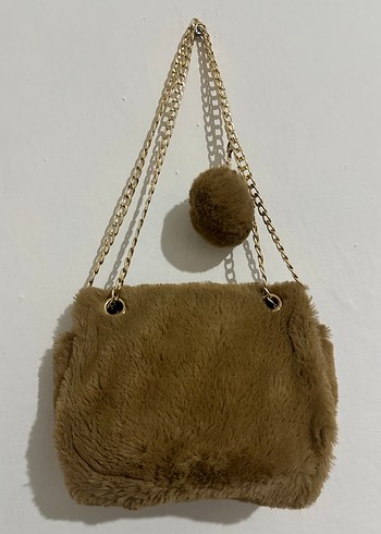 Kahverengi Kürklü Kadın  Çanta - Görsel 2