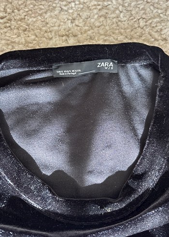 Siyah kadife parlak tshirt - Görsel 2