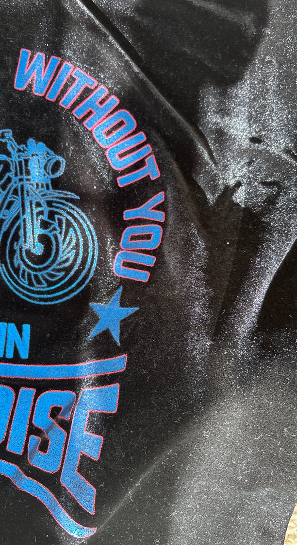 Siyah kadife parlak tshirt - Görsel 5