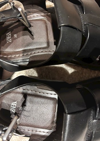 Zara siyah sandalet - Görsel 2