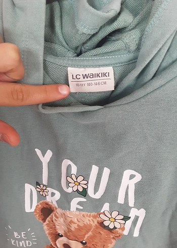 Kiz çocuk uzun sweatshirt - Görsel 3