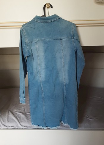 Mavi Düğmeli Kadın Denim Ceket - Görsel 5