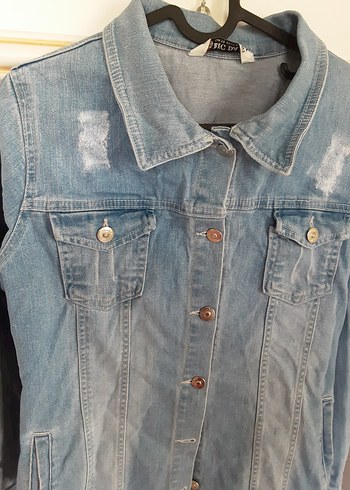 Mavi Düğmeli Kadın Denim Ceket - Görsel 3