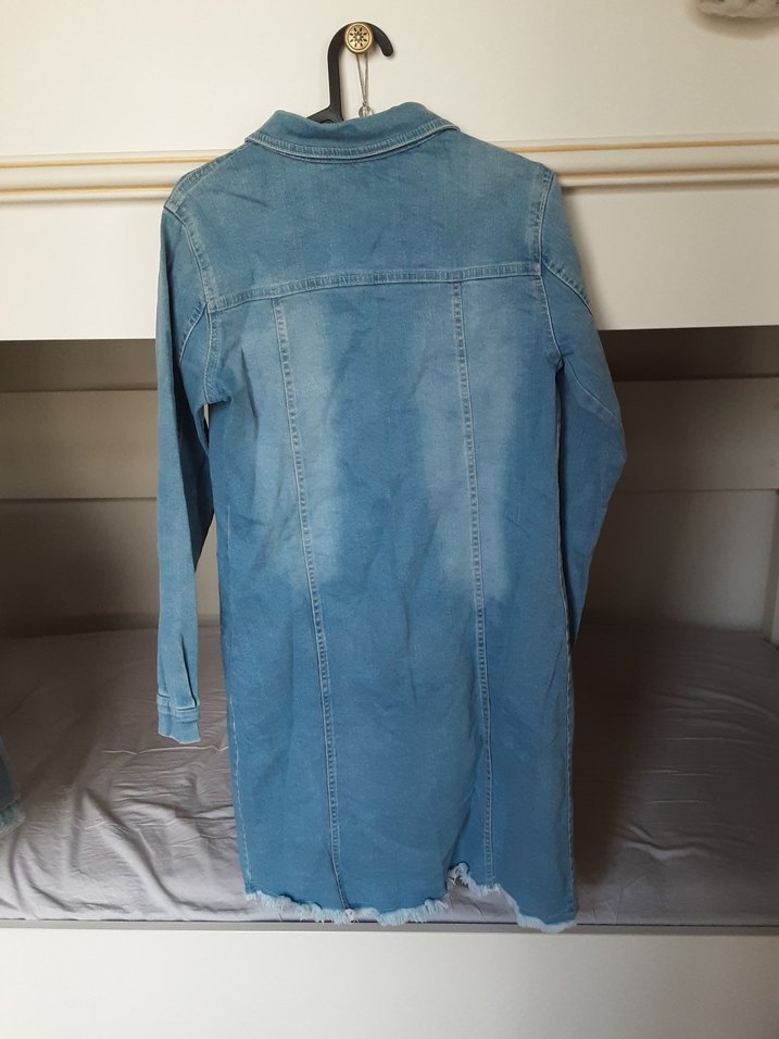 Mavi Düğmeli Kadın Denim Ceket - Görsel 5