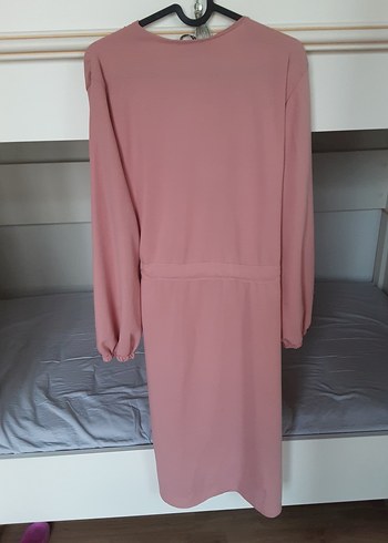 Pembe Uzun Salaş Kadın Elbise - Görsel 3