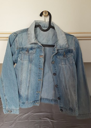 Düğmeli Mavi Kadın Denim Ceket - Görsel 2