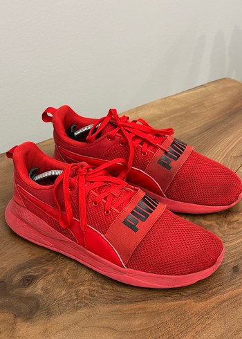 Puma Kırmızı Platform Spor Ayakkabı - Görsel 3