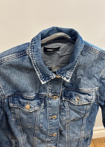 Kadın Mavi Düğmeli Denim Ceket - Görsel 2
