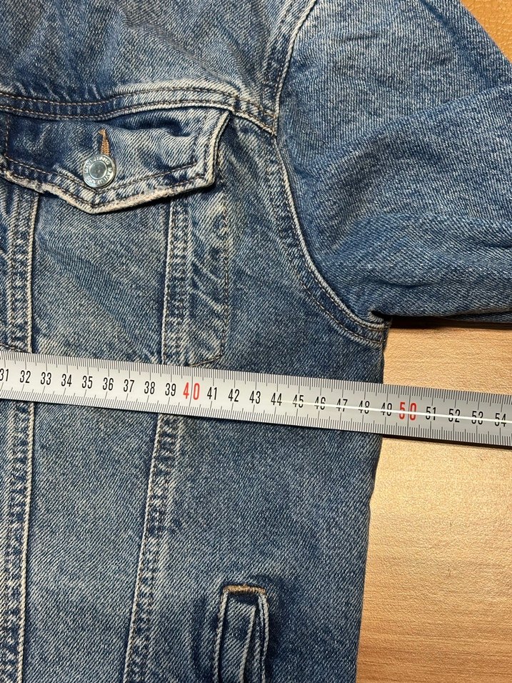 Kadın Mavi Düğmeli Denim Ceket - Görsel 4