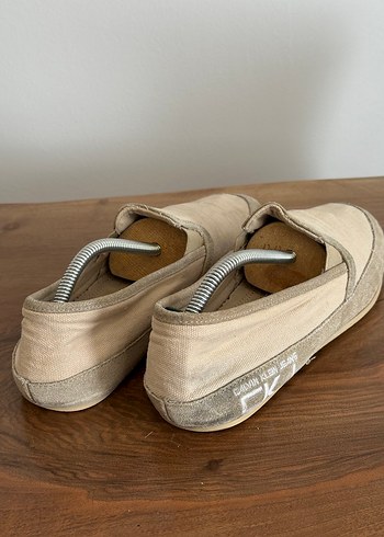 Calvin klein Bej Süet Erkek Espadril - Görsel 4