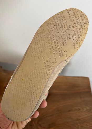 Calvin klein Bej Süet Erkek Espadril - Görsel 5