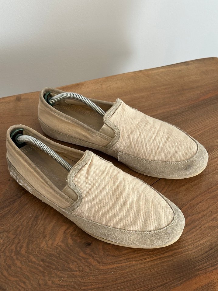 Calvin klein Bej Süet Erkek Espadril - Görsel 3