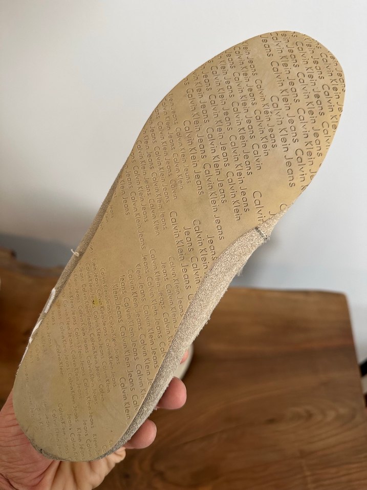 Calvin klein Bej Süet Erkek Espadril - Görsel 5