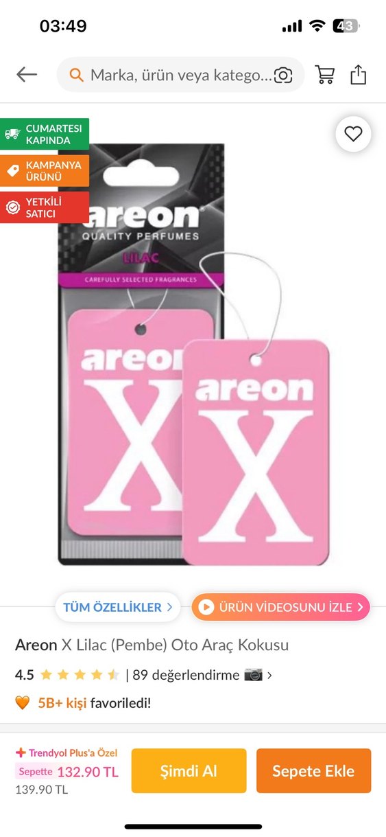 Areon Oto Parfümü - Leylak Kokusu - Görsel 2