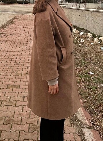 38 Beden kahverengi Renk Koton kaban
