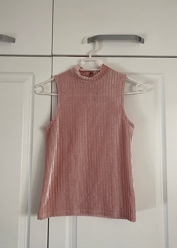 collezione kadın sıfır kol pembe üst